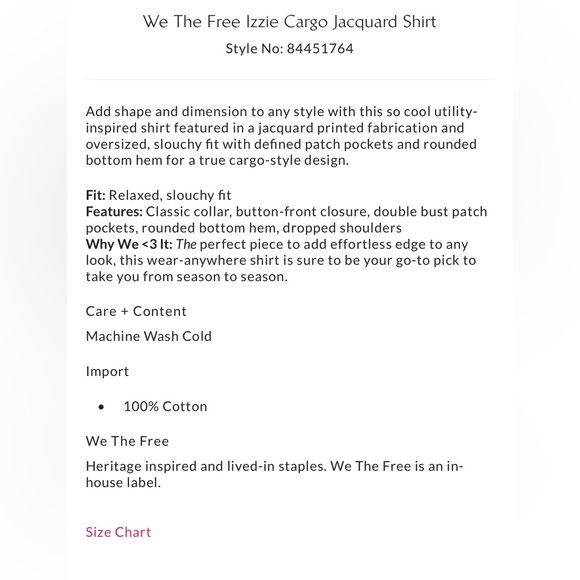 We the Free Izzie Cargo Jacquard Shirt - Picture 4 of 5